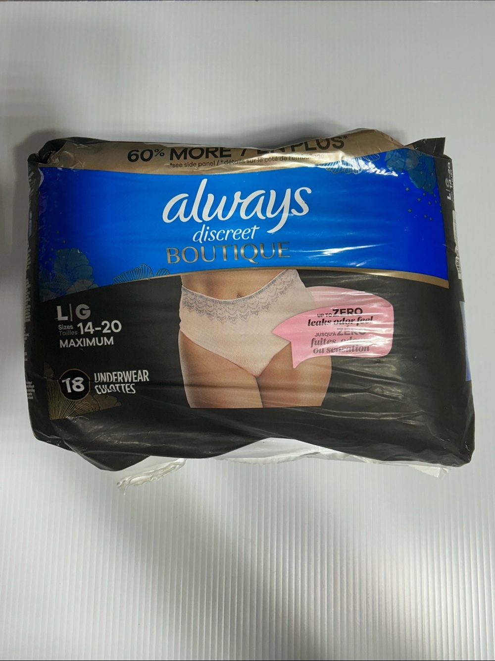 18 Always Discreet Boutique Ladies Underwear L 14-20 Disposable Postpartum NEW